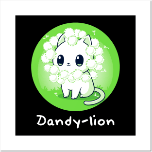 Dandylion - Cute Trendy Funny Cat  Kitten Animal  Lover Quote Artwork Posters and Art